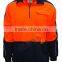 hot sale 100% polyester OEM half zipper with pocket flourescent polar fleece