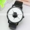 New style mens quartz cheap no name custom logo watches Stainless Steel Case Leather Nylon band watch