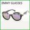 JM571 Handmade Polarized Purple Mirror Lens Bamboo Wood Sunglasses China