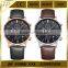 Relogio Masculino rose gold tone steel case relief index corium watch