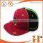 Summer trucker snapback cap mesh cap 5 panels flat brim snapback cap/hay
