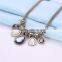 Full Tiny Austrian Crystal Big Water Drop Design Rhinestone and Opal Round Statement Necklaces & Pendants for Women Jewelry