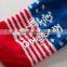 custom soft baby boys baby girls crew socks with colorful flag design