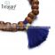 Indian Buddism prayer wooden beads elastic bracelet jewelry wholesale 2016