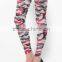 polyester/spandex womens camo sports leggings