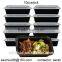 sturdy and durable containers 1 compartment microwave safe food storage container with clear lid