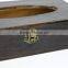 2016 New Design Natural Pine Solid Handmade Antique Wooden Tissue Box With Hinges