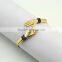 New style gold plated metal bracelet hand design gold cuff bangles