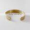 Hot Selling Elegant Gold Hammered Cuff Bangle Bracelet