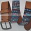 2016 national style print boy's men's wholesale pu hand stitch belt