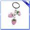 Fashion mushroom shaped stained glass bulk metal advertising keychains