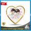 Customized wedding couple lovely heart shape digital-print pin