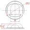 LED Optical Glass Lens for Cob Light 93mm 150 degree 50-200w