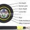 12 cores all dielectric Self-Supporting Aerial Optical Fiber Cable ADSS