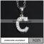 wholesale price rhodium s alphabet pendant designs based on 925 silver