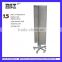 powder coat fashion metal orifice plate 4 side rotating pegboard hanging product display stand HSX-1590