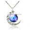 fashion alloy moon time jewlery 2015 necklace