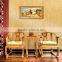 wallpaper in gold color for restaurant decoration