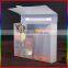 eco recyclable clear pvc large plastic box with handle
