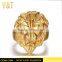 Jingli Jewelry Fashion Stainless Steel Jewelry Gold Lion Head of Judah Rings in Stock