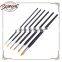 Cheap Custom Bulk Wholesale Paintbrush Art Supplier 6Pcs Round Nylon Artist Paint Brush Plated Tube Wood Handle Painting Brushes