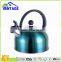 Red color coating stainless steel water whistling kettle