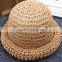2016 New Baby Girls Hat Hand made Crochet Hat Summer Beach Sun Straw Hat