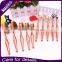Best Seller High Grade Wholesale Foundation Rose Gold Oval Makeup Brush Set