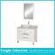 White Freestanding Bathroom Vanity White Marble Top Ceramic Vessel Sink