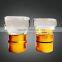 Item HSC0025 aluminum screw cap with glass /glass lid for wine glass bottle