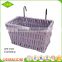 Cheap colorful paper twine woven bike basket for kids
