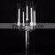 Wholesale 5 arm crystal glass candelabra for wedding