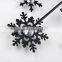 Home decoration metal wall digital clock snow flower