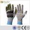 sunnyhope China High Quality grey PU coated TPR on back gloves,anti cut gloves