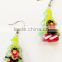 Delicate cute tree pedant children flashing light up christmas earrings