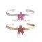 Cherry Blossom Cuff Bangle Gold Bangle Flower Cuff Bangle