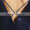 Ladies wear dress 100% polyester V Neck Side Slit Satin Cami Maxi women dresses formal dresses