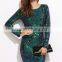 Fashion Luxury Formal Mini Dress Round Neck Long Sleeve Bodycon Dress Open Back Iridescent Beaded Sequins Club Dresses