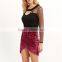 Wholesale Women Apparel Elegant Asymmetrical Mini Wrap Skirt