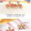 Pretty butterfly shape earrings with crystals,costume jewelry girls heart opal earring