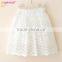 Chlidren Lace Trim Pleated Embroidered Short Skirts Of Wide Out Lined