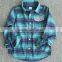 Fashionable kids blouse designs cotton boys flannel plaids children shirt