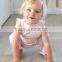 Cotton Candy Pink Bay Overalls Ruffles Romper Kids 100% Cotton Bubble