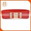 PU White Red Elastic Newest Braided Belts with Metal Buckle