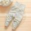 2017 new arrival high waist organic cotton baby pants