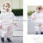 Super quality Baby jumpsuits down jacket/ Kids winter warm out wear with hoods fur poms pom