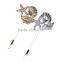 Conch /Sea Snail Silver Tone Starfish Pattern Clip In Hair