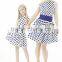 clothes for mother and daughter belt dot print short woman casual dress