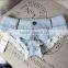 Girl Casual Low Waist Nightclub Triangle Jeans Shorts