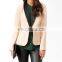 CHEFON Contrast lapel ladies green blazers CFB0007